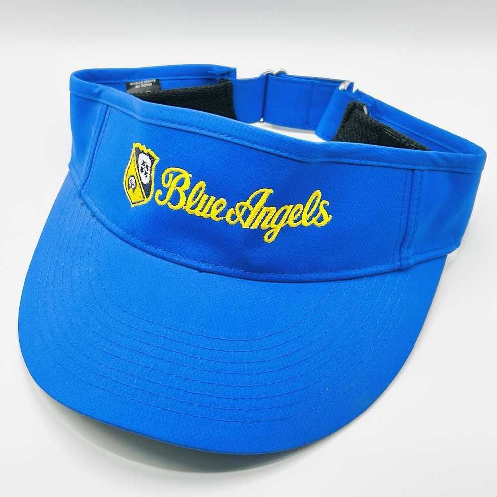 Blue Angels Shield Logo Visor Hat Cap Adjustable Strapback Blue Outdoors Sports